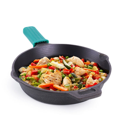 Super Smooth Cast Iron Fry Pan, 100% Pure, Toxin-free,Pre-seasoned, Induction, Non-stick, 20.3/25.4cm, 1.3/1.7L