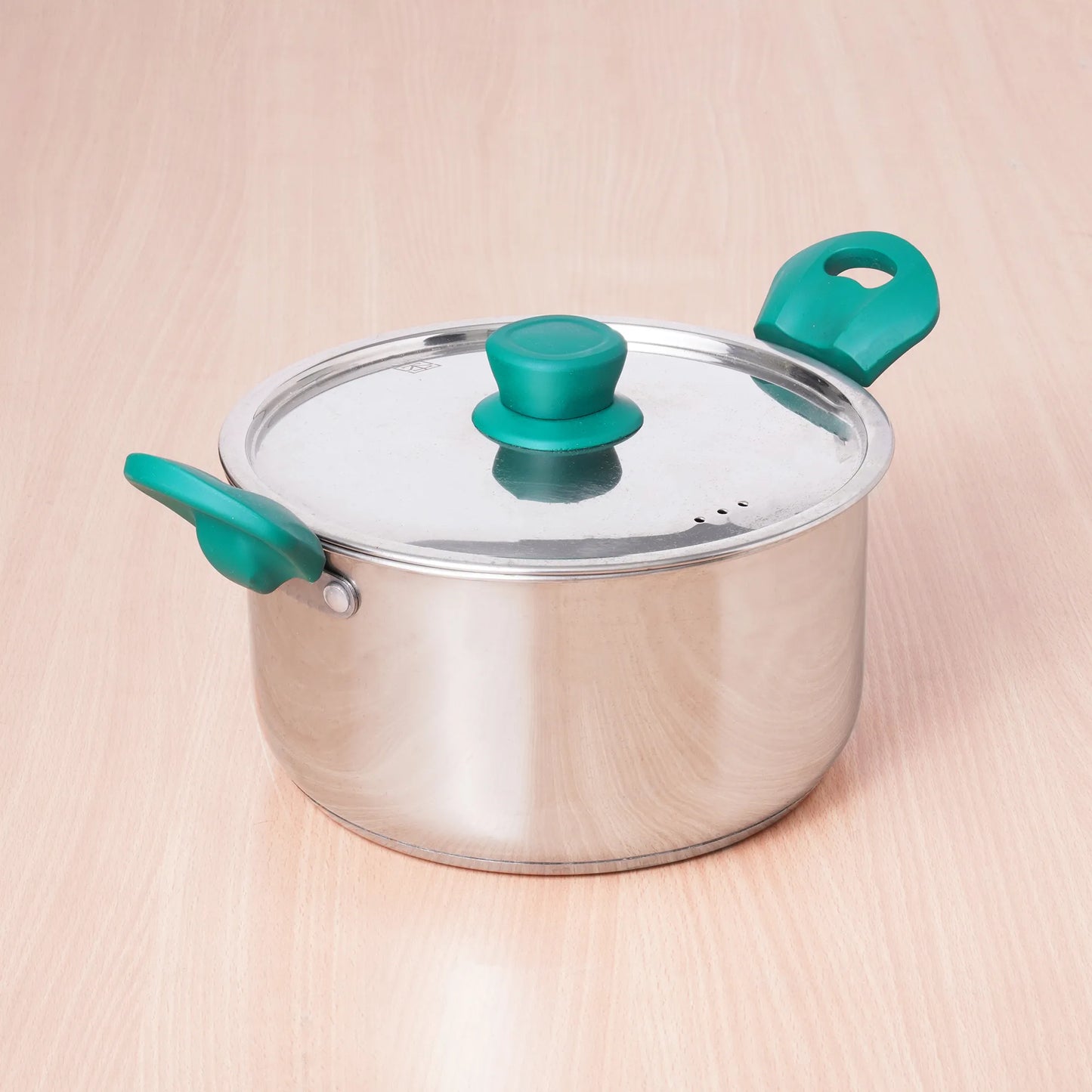 Tri-Steel Stainless Steel Biryani Pot+ Lid, Premium Quality, Tri-ply (3 Layer) Bottom, Soft-touch Handles, 100% Toxin-free, Non-stick, Induction & Gas, 1.5/2 L, 16.9/19 cm