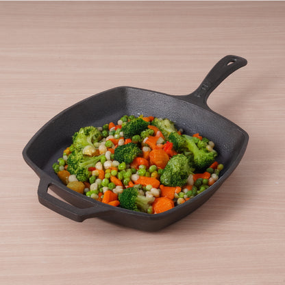 CASTrong Cast Iron Fry Pan/Skillet, Pre-seasoned, Nonstick, Toxin-free, Induction, 26.5cm, 1.7L, 2.7 Kg