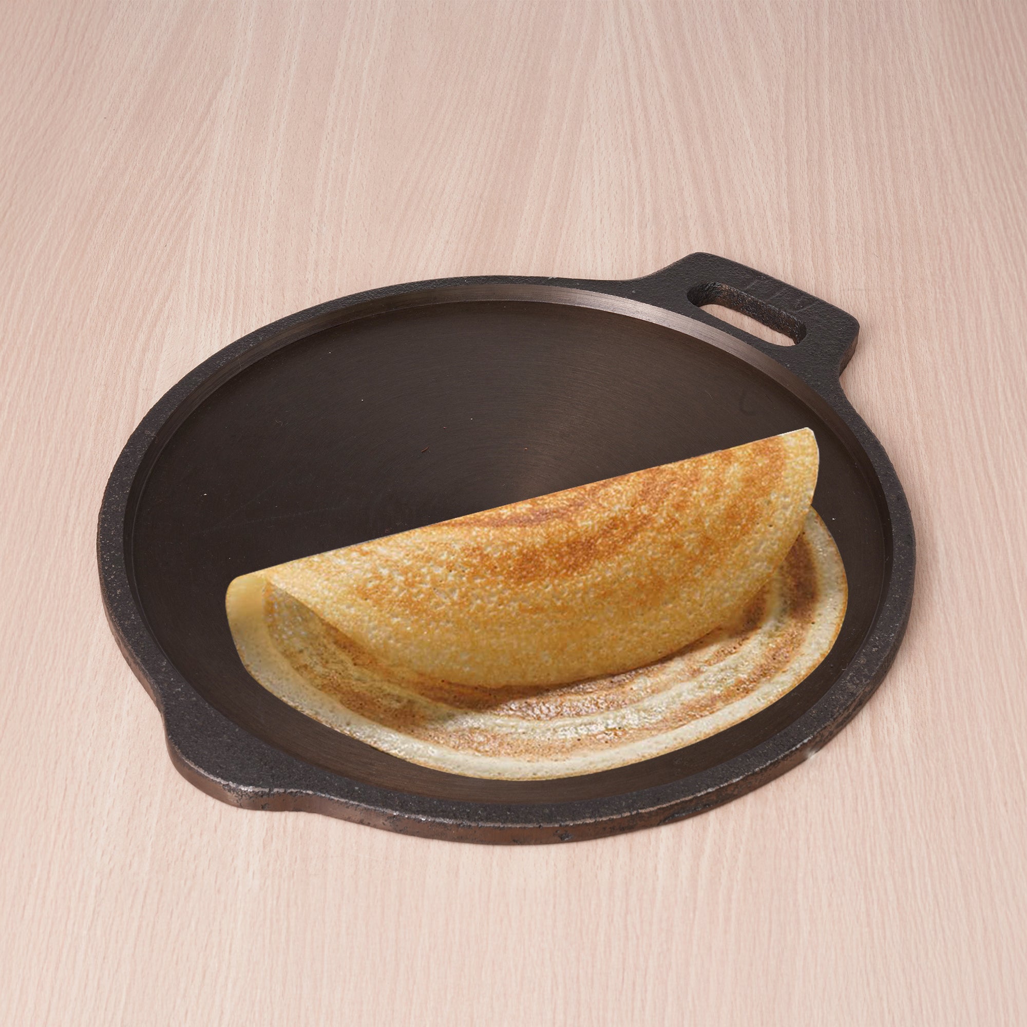 Super Smooth Cast Iron Tawa,Pre-seasoned, Nonstick, 100% Pure, Toxin-free, Induction, 28/30.5cm, 2.7/3.1kg