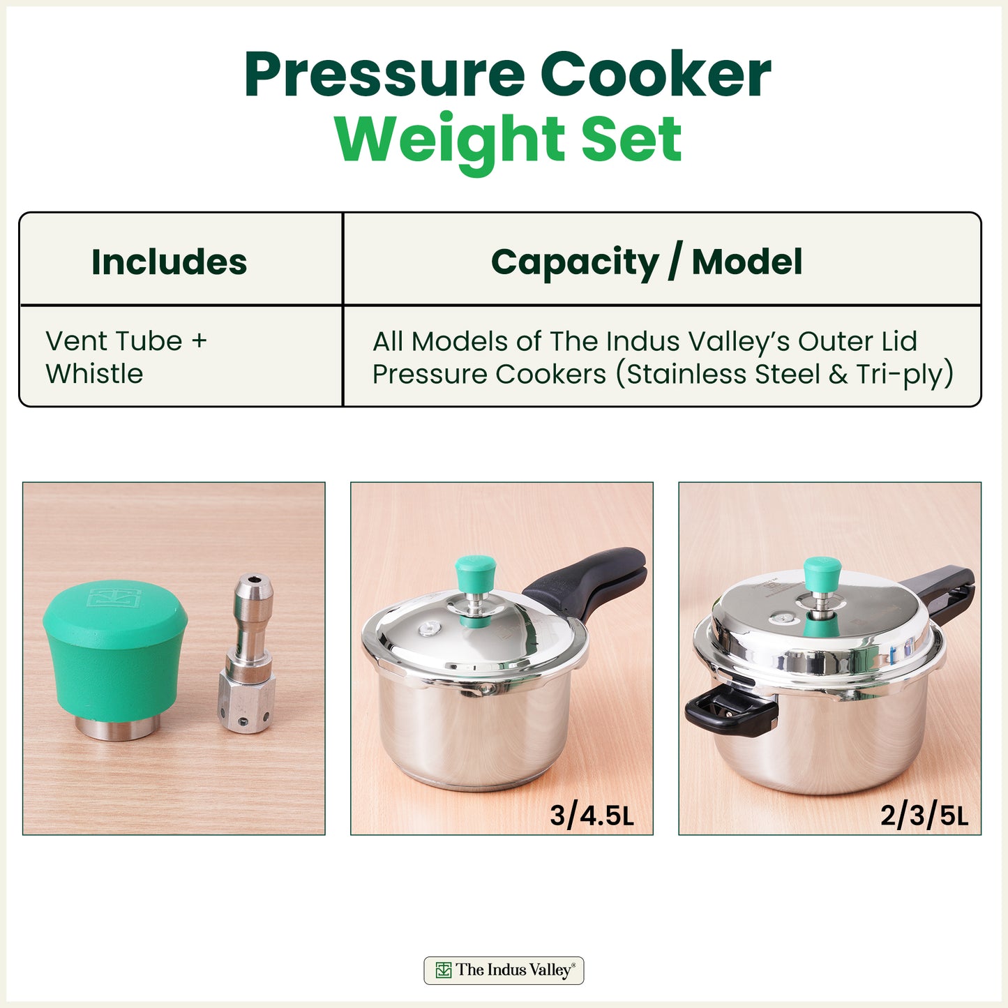 Whistle Set for All Outer Lid Pressure Cookers