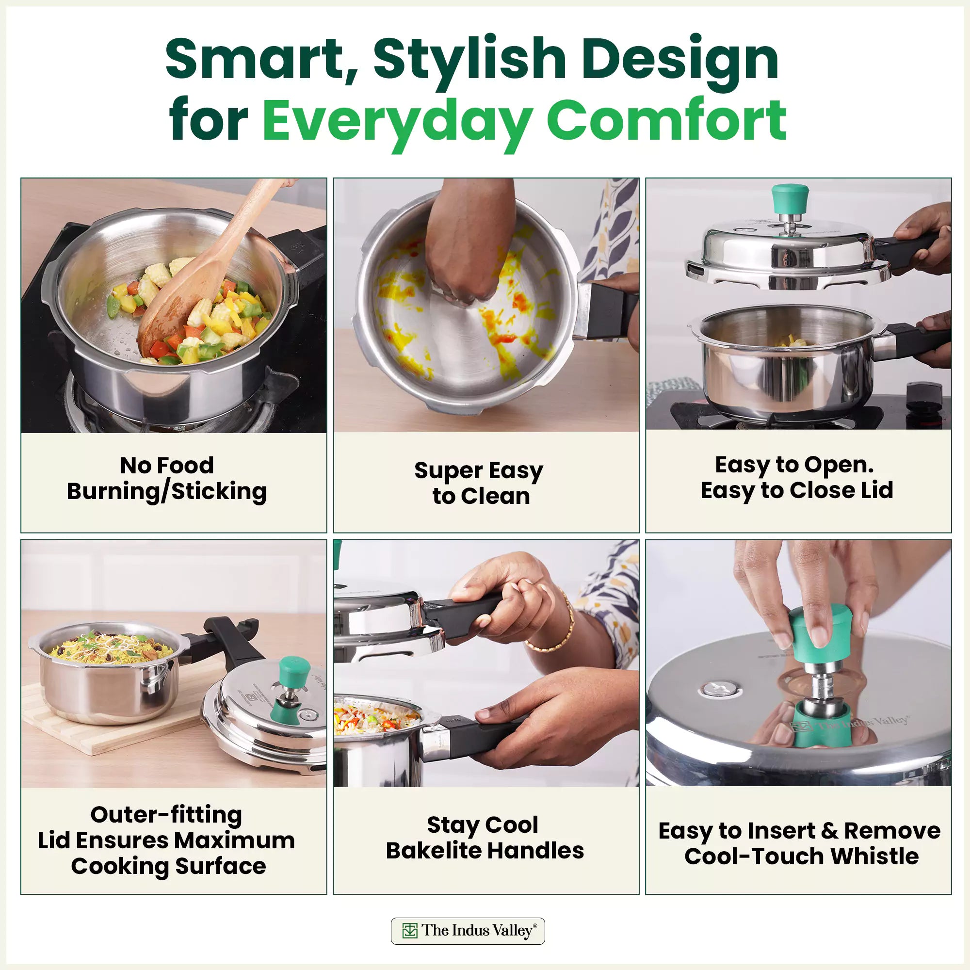 2L+5L RapidCuk Tri-ply Stainless Steel Pressure Cooker Combo+ Free ₹600 Wood Chopping Board, Premium Quality, 3 Layer Thick Body, 5Yr Warranty, ISI Certified, Induction & Gas