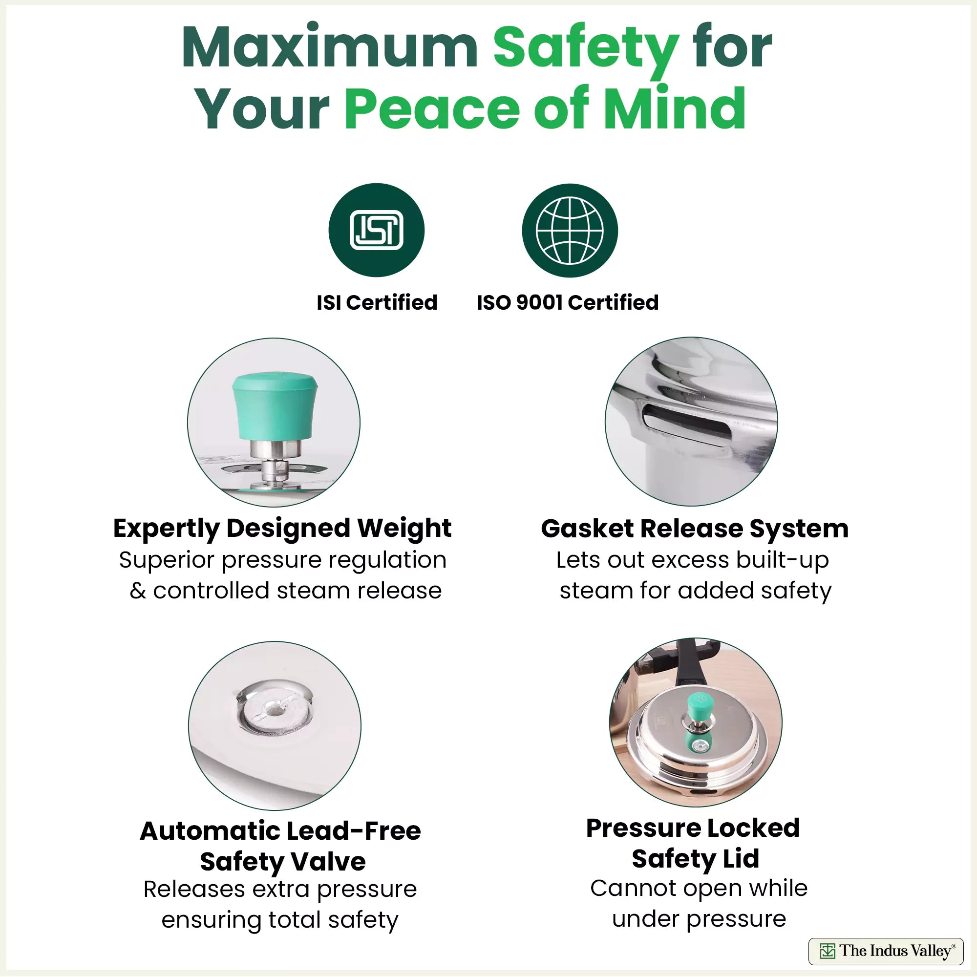 RapidCuk Tri-ply Stainless Steel Pressure Cooker, Premium Quality, 3 Layer Thick Body, Heavy Bottom, 100% Safe, ISI Certified, 5 Yr Warranty, Induction & Gas, 2/3/5L