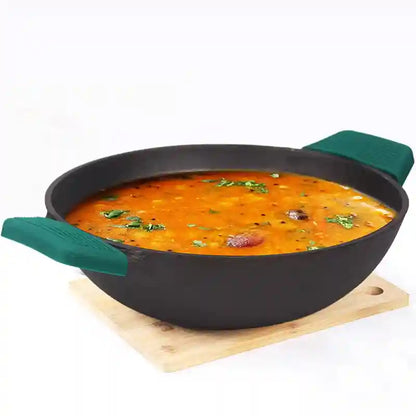 CASTrong Cast Iron Kadai, Pre-seasoned, Nonstick, 100% Pure, Toxin-free, 27cm, 2.5L, 2.5kg