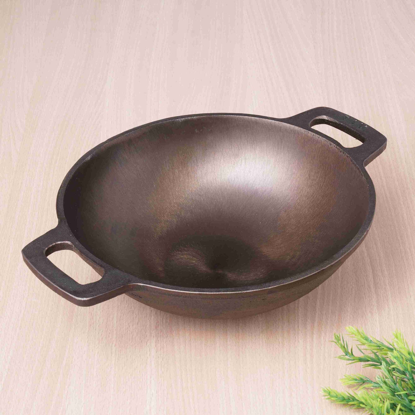 Super Smooth Cast Iron Kadai+ Free ₹400 TadkaPan,Pre-seasoned, Nonstick, 100% Pure, Toxin-free, 25.4cm, 2.5L, 2.4kg