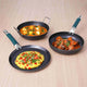 100% Pure Iron Cookware Set: Tawa 26 cm + Fry Pan 25 cm + Kadai 25 cm, Toxin-free Sheet Iron, Pre-seasoned, Kitchen Set for Home