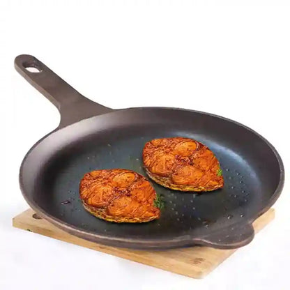 Super Smooth Cast Iron Shallow Fry Pan,Pre-seasoned, Nonstick, 100% Pure, Toxin-free, Induction, 25.4cm, 1.8kg