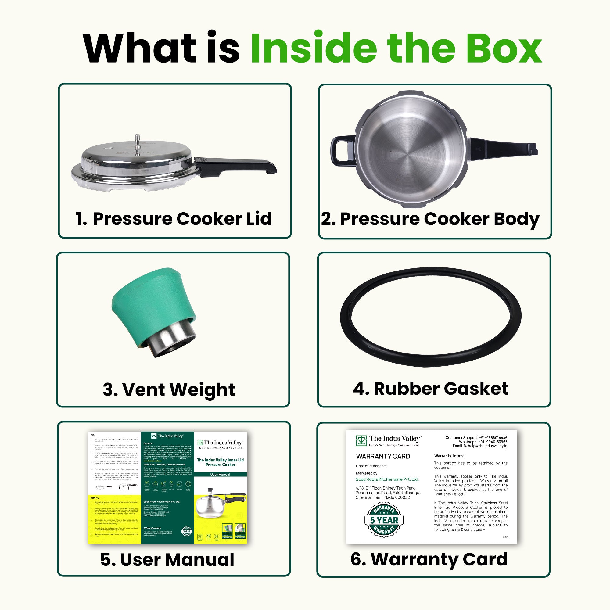 RapidCuk Tri-ply Stainless Steel Pressure Cooker, Premium Quality, 3 Layer Thick Body, Heavy Bottom, 100% Safe, ISI Certified, 5 Yr Warranty, Induction & Gas, 2/3/5L