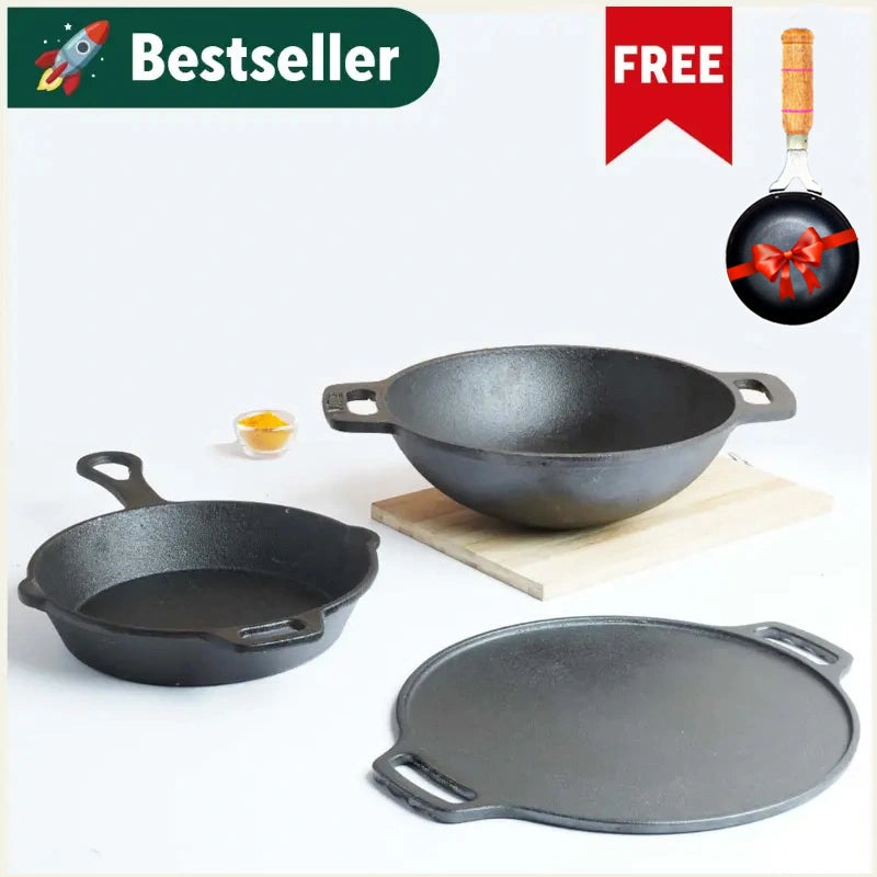 Cast Iron Cookware Combo of 2