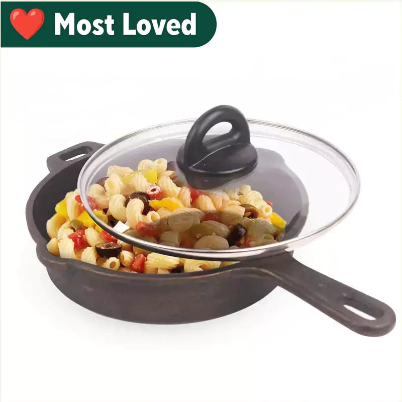 fry pan with lid 