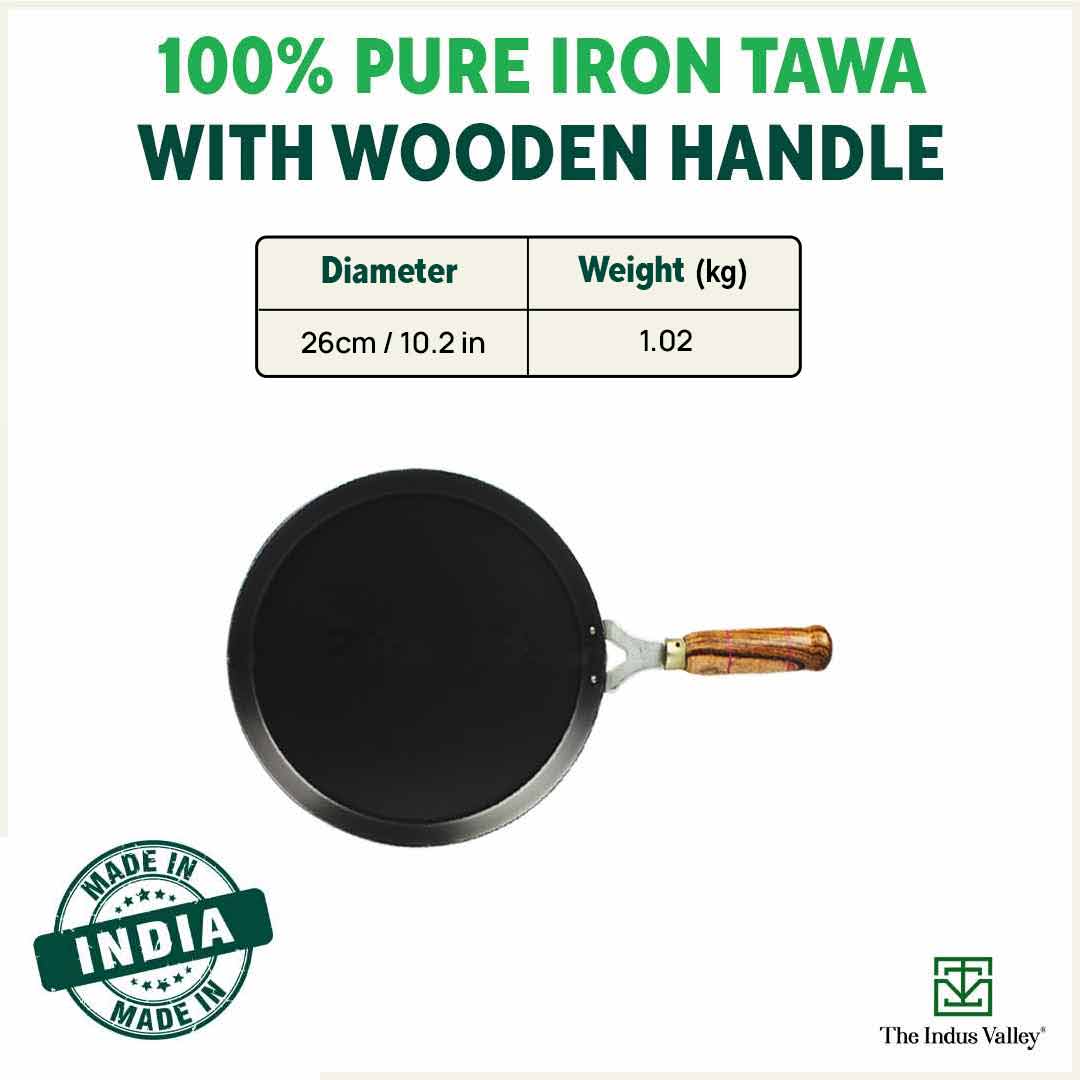 100% Iron Tawa with Induction Bottom Original Handmade Loha Iron