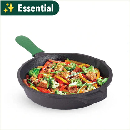 CASTrong Cast Iron Fry Pan, Pre-seasoned, Nonstick, 100% Pure, Toxin-free, Induction, 25cm, 1.6L, 2.4kg