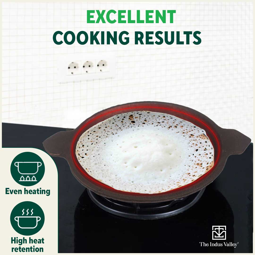 Buy Premium pre-seasoned Cast Iron Appam Pan Online at Best Prices – The  Indus Valley