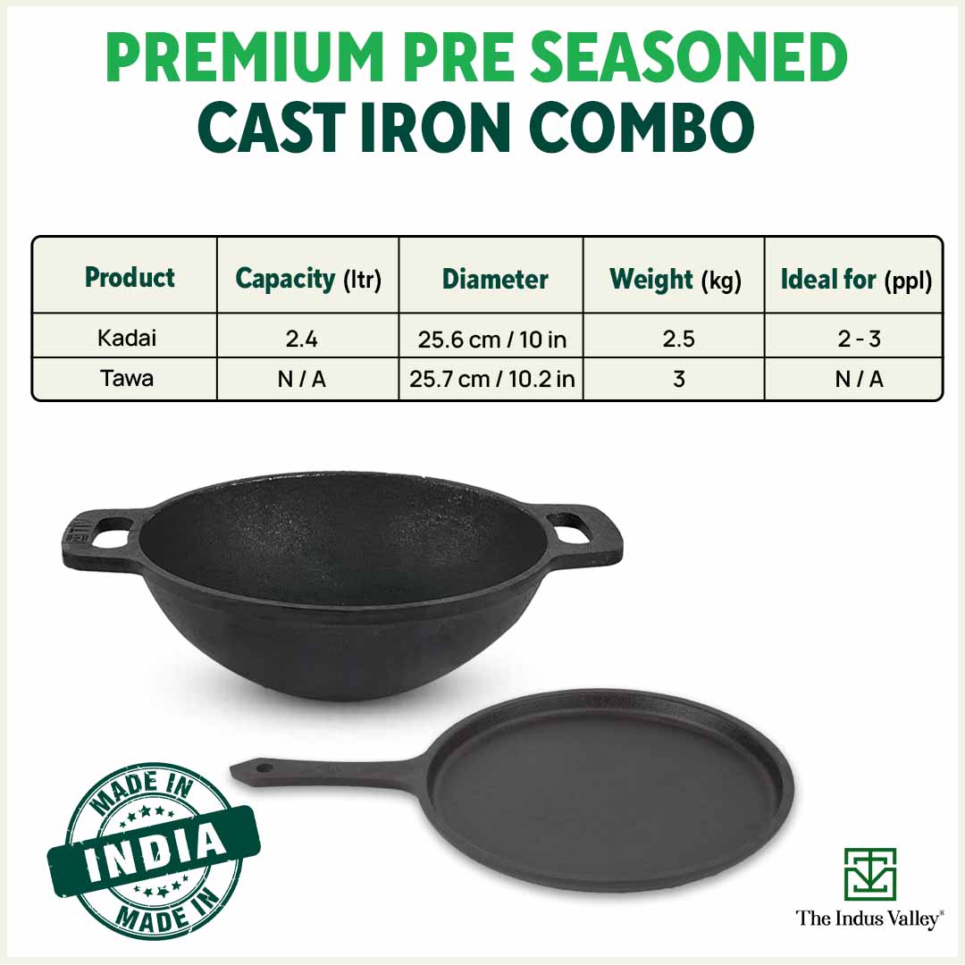 Buy Cast Iron Cookware Set Online in India at Best Price -Upto 40% Off –  The Indus Valley