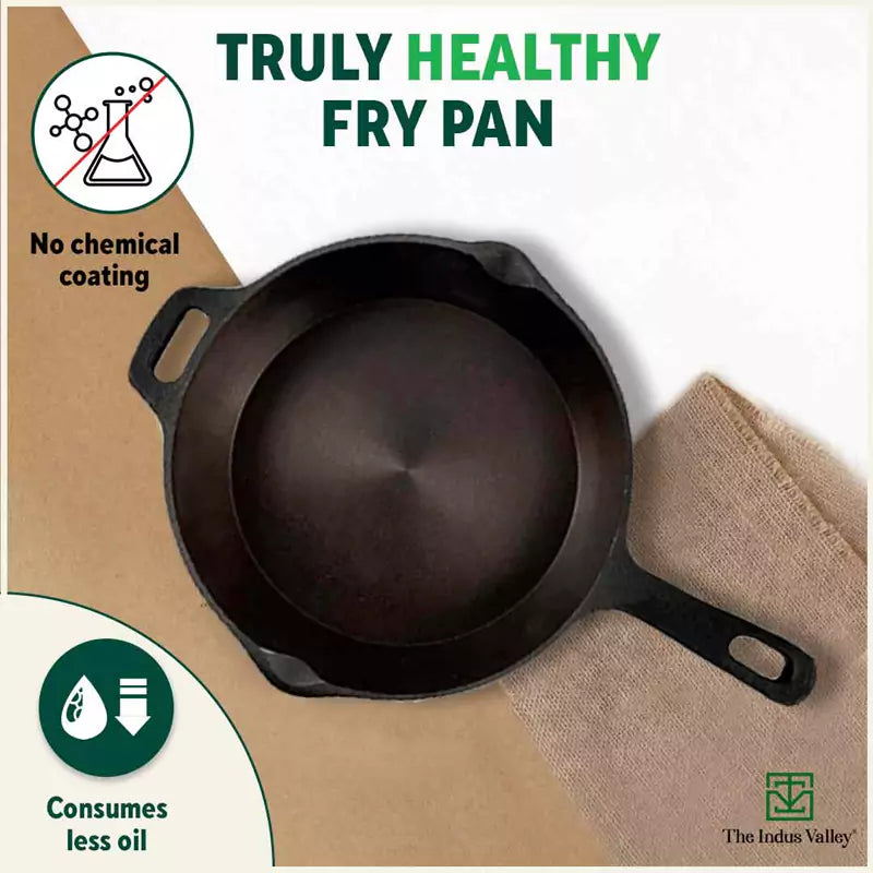 Cast Iron Frying Pan / Skillet, Induction Friendly, 10.5 Inch, Weight –  Santhi Metal eShop