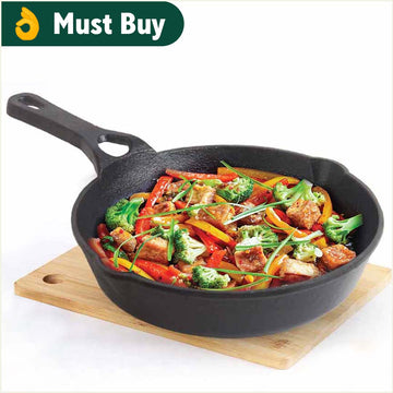 Cast Iron Frying Pan / Skillet, Induction Friendly, 10.5 Inch, Weight –  Santhi Metal eShop