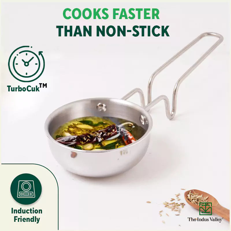 tadka pan stainless steel