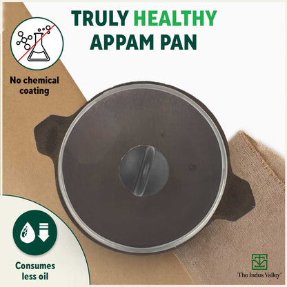 cast iron appam pan with lid