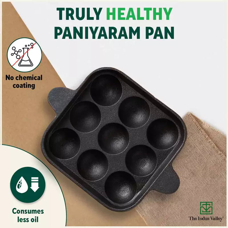 Cast Iron Paniyaram Pan/Appe pan (Non Flat Bottom) –