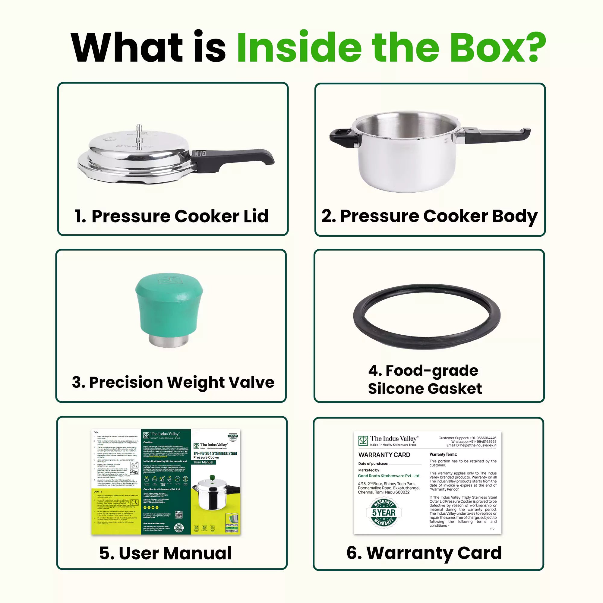 2L+5L RapidCuk Tri-ply Stainless Steel Pressure Cooker Combo+ Free ₹600 Wood Chopping Board, Premium Quality, 3 Layer Thick Body, 5Yr Warranty, ISI Certified, Induction & Gas