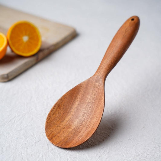 Neem Wood Cooking Spoon - Serve (25CM | Handmade | 100% Natural) - The Indus Valley