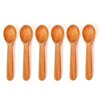 Neem Wood Kids Spoon - Set of 6 - The Indus Valley