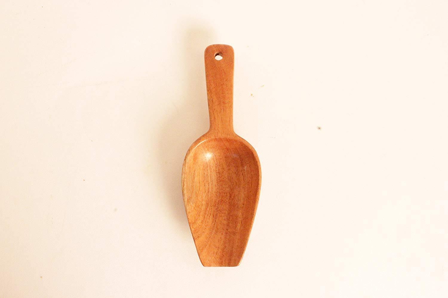 Neem Wood Scoop Spoon (Flour Spoon | Grain Measuring spoon) - The Indus Valley