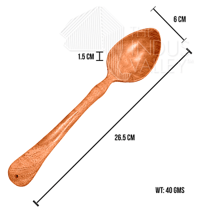 Neem Wood Spatula set for Cooking & Serving [Set of 6] (Oval Stir) - The Indus Valley