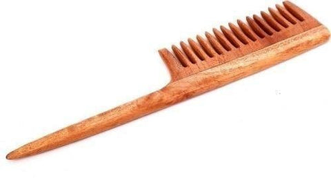  Neem Wood Combs Set of 3, Includes Wide Tooth, Fine Tooth,  Wide Tooth with Handle - ULTRA SAVER PACK : Beauty & Personal Care